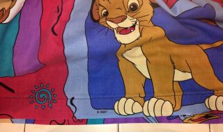 Vintage The Lion King Disney Twin Bedding Bed Sheet Simba Nala Pumba Timon 7
