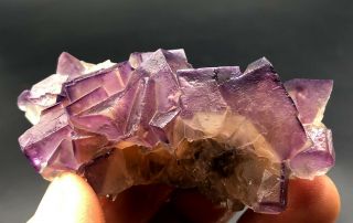 Natural Purple Fluorite Crystal Mineral Specimen