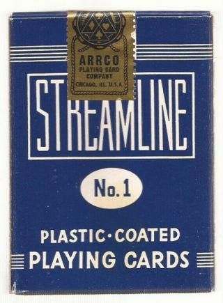 , Streamline No.  1 Deck Of Playing Cards; Arrco Co.  Chicago