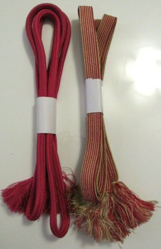 2 Obijime Silk Cords Hand Crafted For Obi Made In Japan 27