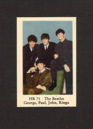 The Beatles John Paul George Ringo Vintage 1965 Swedish Trading Card Hb71