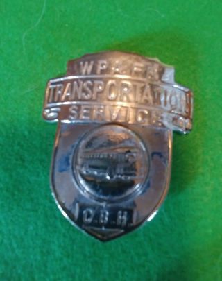 Vintage Bus Drivers Badge Wpafb Transportation Service C.  B.  H.