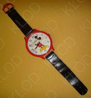 Vintage Lorus Walt Disney Productions Mickey Mouse Wrist Watch Wall Clock