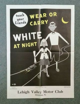 Traffic Safety Poster,  Lehigh Valley Motor Club,  Allentown,  Pa. ,  1942