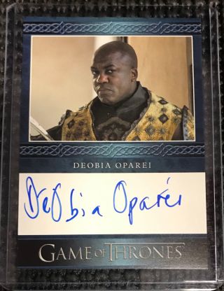 Deobia Oparei - Game Of Thrones Season 5 Five Autograph Card Rittenhouse
