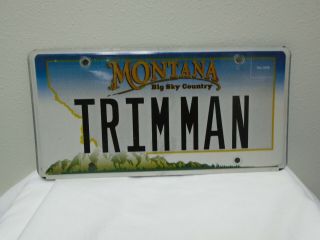2006 Montana Vanity License Plate Trimman (trim Man)