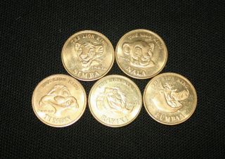 Disney The Lion King 1995 Magic Kingdom Coin Token Complete Set