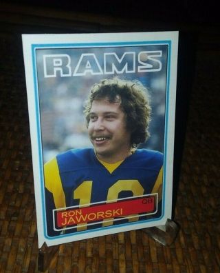 Los Angeles Rams Ron Jaworski 1983 Style Custom Art Card Aceo