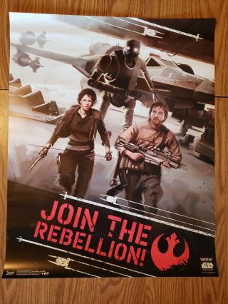 Star Wars Rogue One Toys R Us Tru Force Friday Join The Rebellion Poster 20 " X16 "