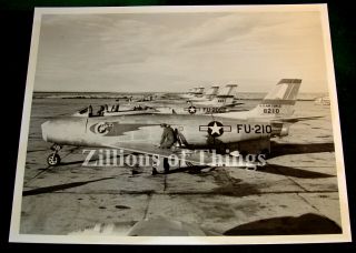 Korean War Era 8 X 10 " Photo F - 86a Sabre Jet - 71st Fighter Interceptor Squadron