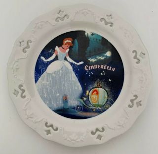 8” Rare Disney Store Cinderella Princess Fairy Godmother Porcelain Display Plate