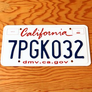 Two California License Plate Matched Pairs 7pgk032 & 7vmf510 -