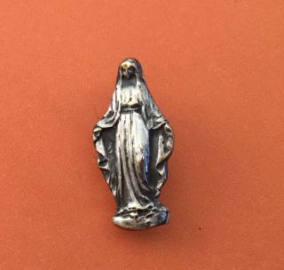 Vintage Religious Medal Blessed Virgin Mary - Teeny Tiny Pin