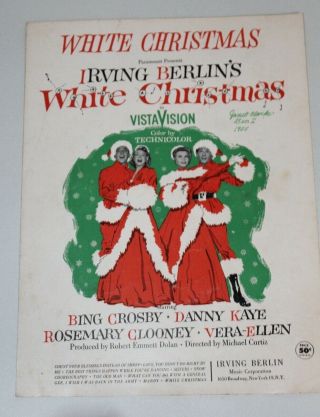 Vintage 1942 Sheet Music White Christmas Bing Crosby