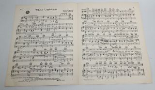 Vintage 1942 Sheet Music WHITE CHRISTMAS Bing Crosby 2