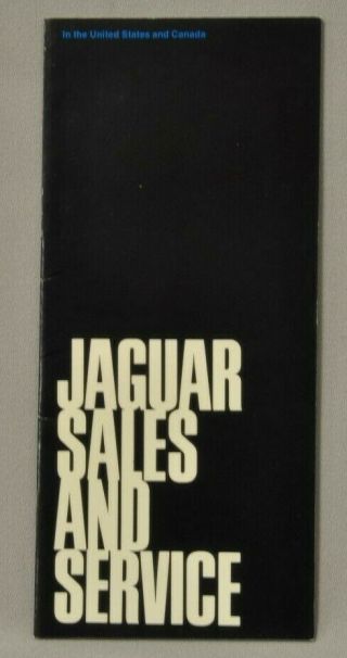 Jaguar Sales & Service Booklet 16 Pages Early 70s