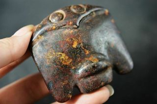 Chinese Hongshan Culture Old Jade Carved Bat Amulet Pendant J8