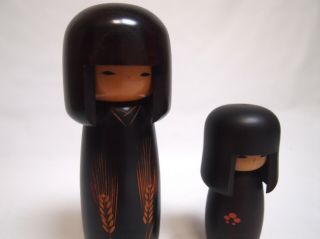 2set Japanese Sosaku Kokeshi wooden dolls by 