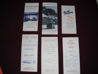 6 Banff Canada Brochures Information Columbia Ice Field Alberta Canada