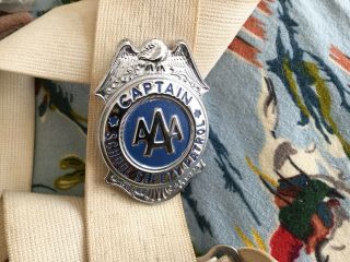 Vintage School Safety Patrol Badge And Belt Crosswalk Badge