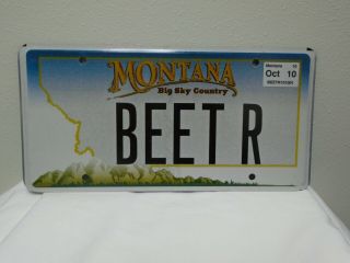 2006 Montana Vanity License Plate Beet R (beater)