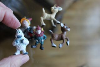 Five Rudolph the Red Nosed Reindeer Island of Misfit Toys Mini Ornaments 1.  5 