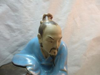 Vintage Chinese mud man figurine with duck 3