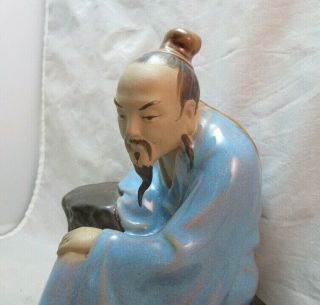 Vintage Chinese mud man figurine with duck 4
