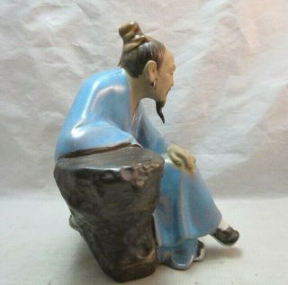 Vintage Chinese mud man figurine with duck 5