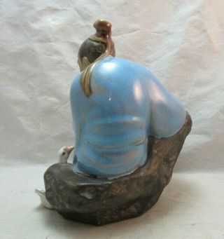 Vintage Chinese mud man figurine with duck 6