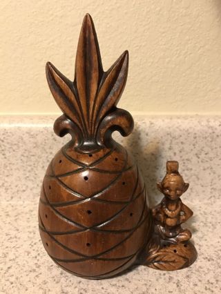 Vintage Treasure Craft Hawaiian Tiki Ceramic Pineapple Toothpick Hor D 