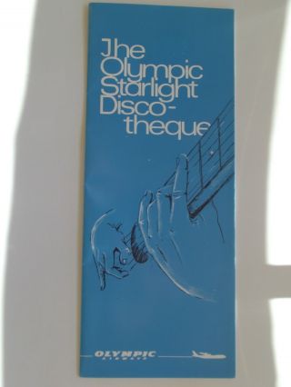 Vintage Greek Oa Olympic Airways Inflight Entertainment Info Leaflet Brochure