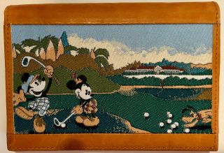 Mickey Mouse Co Walt Disney Sport Club Golf Golf Recorder Canvas/leather