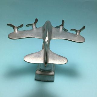 Vintage Cast Aluminium Alloy Metal Aeroplane Desk Aviation Collectable Plane 4