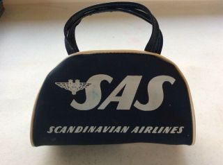 Scandinavian Airlines Mini Bag 7 " X 4 " Airline Textile Mfg.  Co.