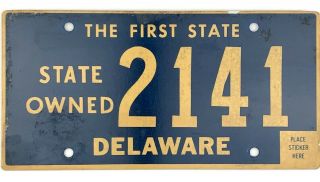 99 Cent Nos Delaware State Owned Vehicle License Plate 2141