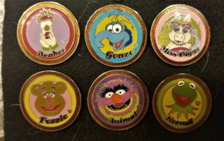 Disney Pins Muppets 2006 Hidden Mickey Cast Lanyard Pin Full Set Of 6