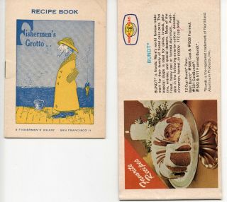 2 Vintage Recipe Booklets Fishermen 