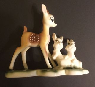 Disney Bambi With Thumper Ceramic Figure Ceramica De Cuernavaca Mexico