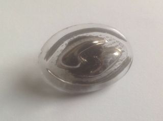 Large Oval Vintage Art Glass Bimini Style Button