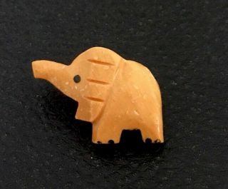 Vintage 1 " Realistic Novelty Hand Made Wood Elephant Button