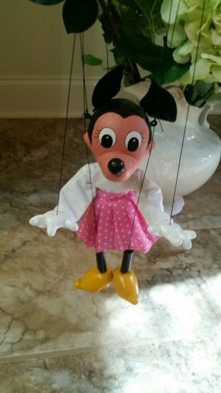 Pelham Puppet England - Minnie Mouse.  Vintage W/ Box