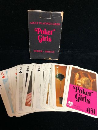Vintage Made In Western Germany Adult Playing Cards Poker Girls (b1)