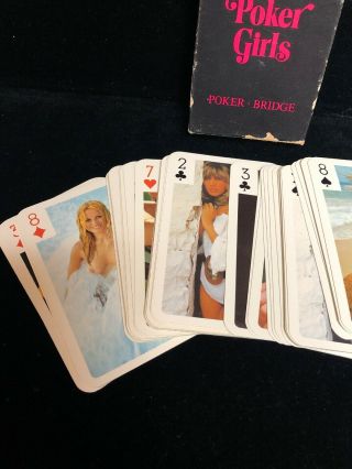 VINTAGE MADE IN WESTERN GERMANY ADULT PLAYING CARDS POKER GIRLS (B1) 2