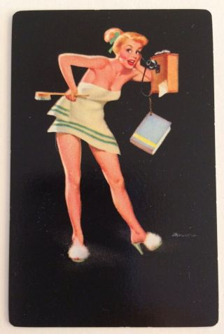 Vintage Swap/playing Card - Pin Up Lady
