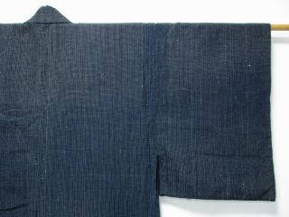 Japanese Cotton Antique Mens Kimono / Dark Indigo Blue / Vintage /489