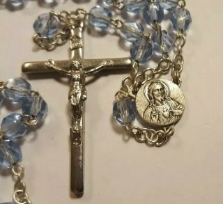 Antique Vintage Rosary Glass Beads 17 " (r700)