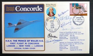 Gb 1981 Concorde Prince Of Wales On 1st Flight London To See Below Bm236