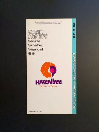 Safety Card Hawaiian Dc - 9 - 80