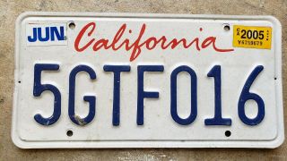 California Vintage Classic Us Car License Plate Cali Collector Authentic